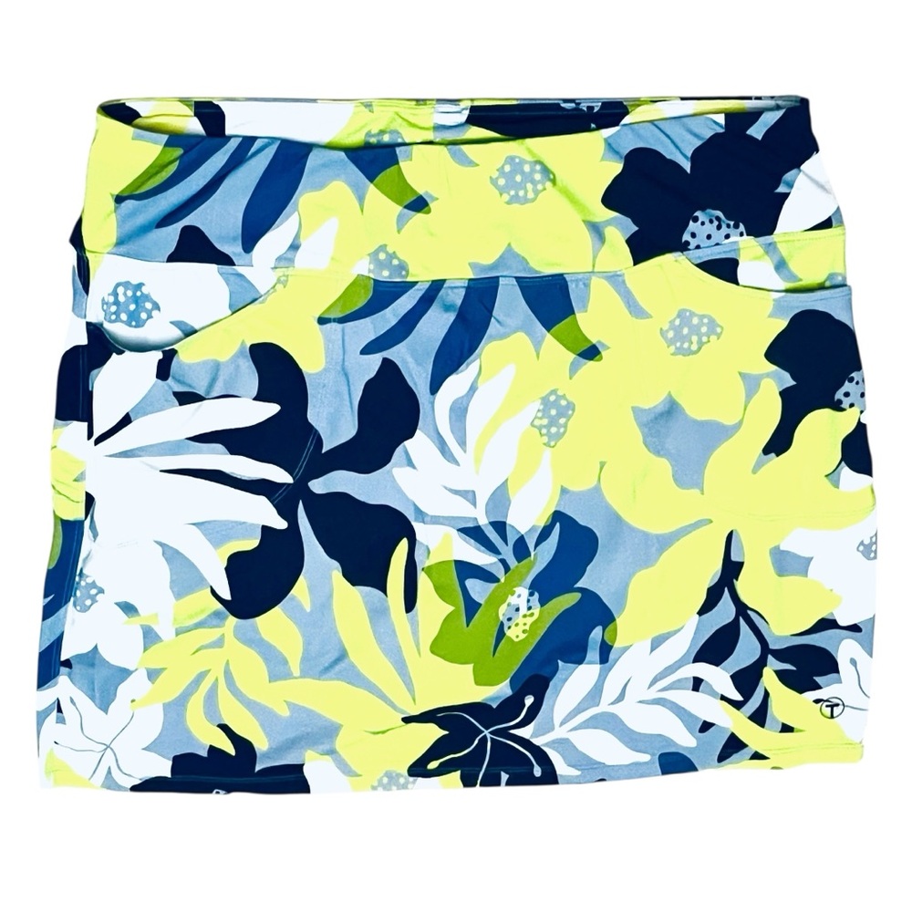 Tribal Sport Activewear Skirt Skort Tropical Floral Pull On Pockets Sz L - Picture 2 of 12